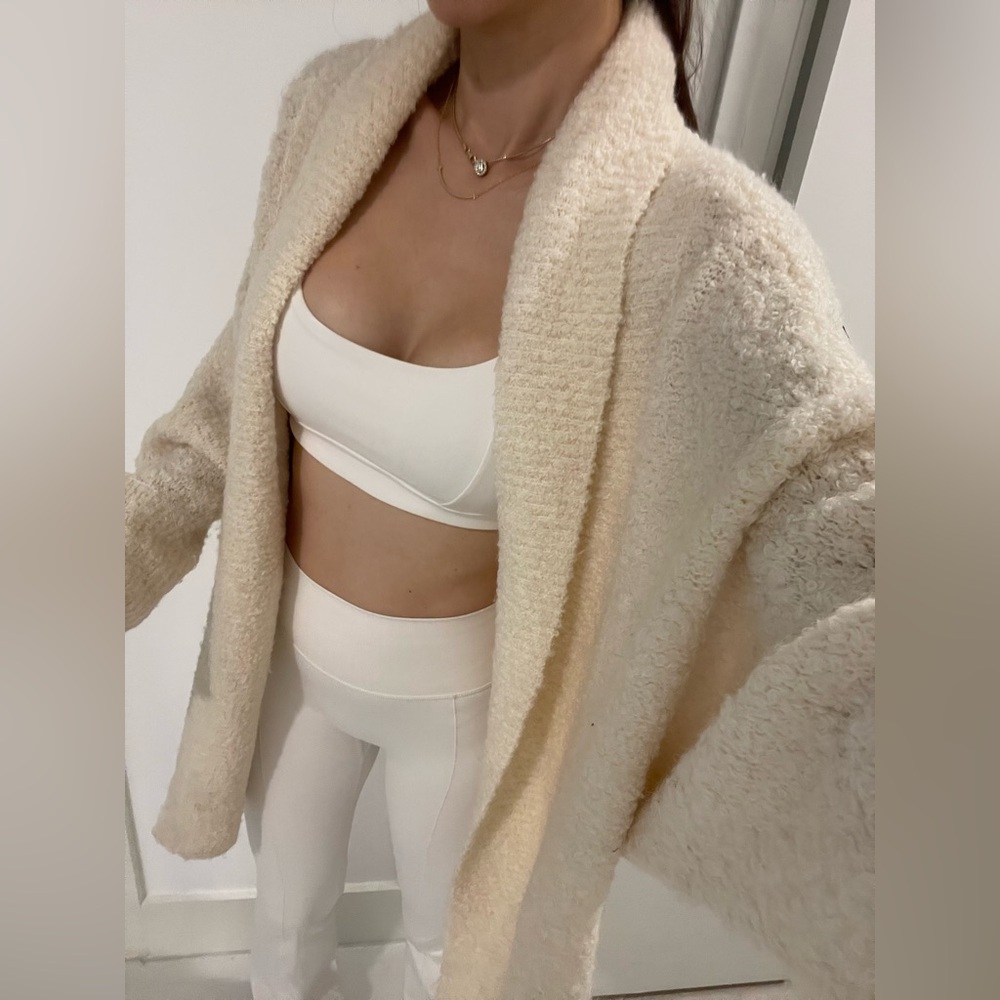 Lowrys farm Cream open front cardigan